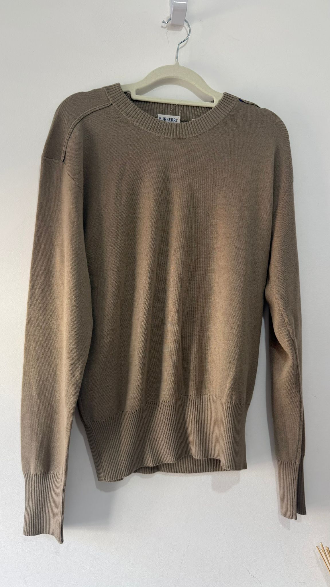 Preloved, Brown Burberry Knitted Jumper, Small