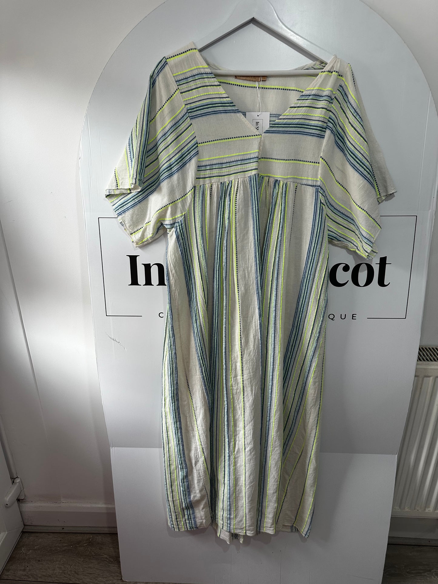 Stripe Marta Dress, Size XL