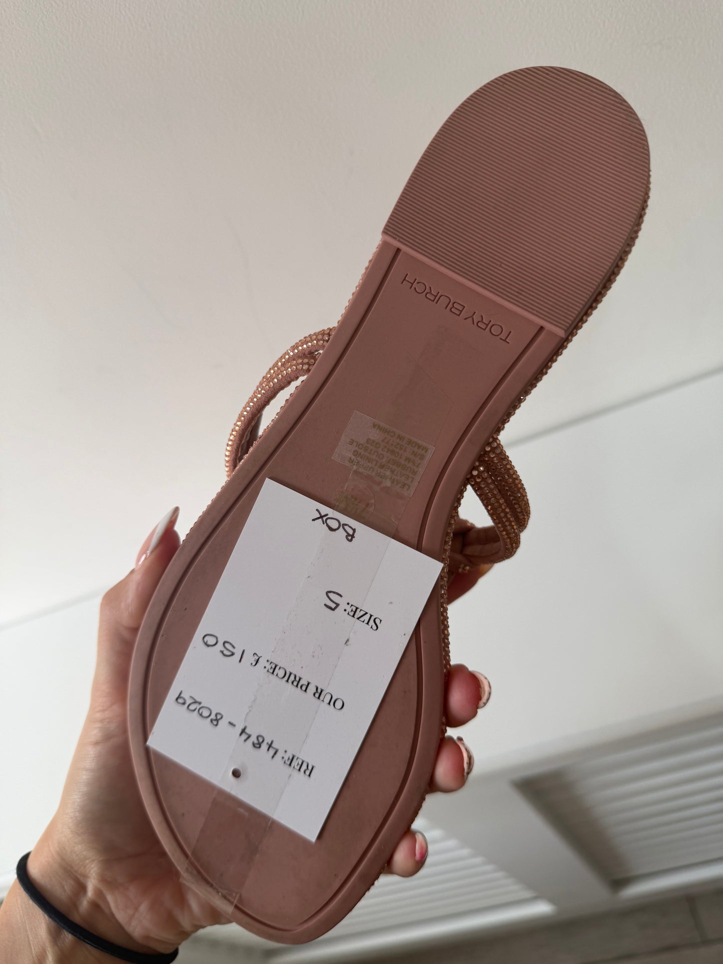 Preloved, Rose Gold Tory Burch Miller Sandals, Size 5