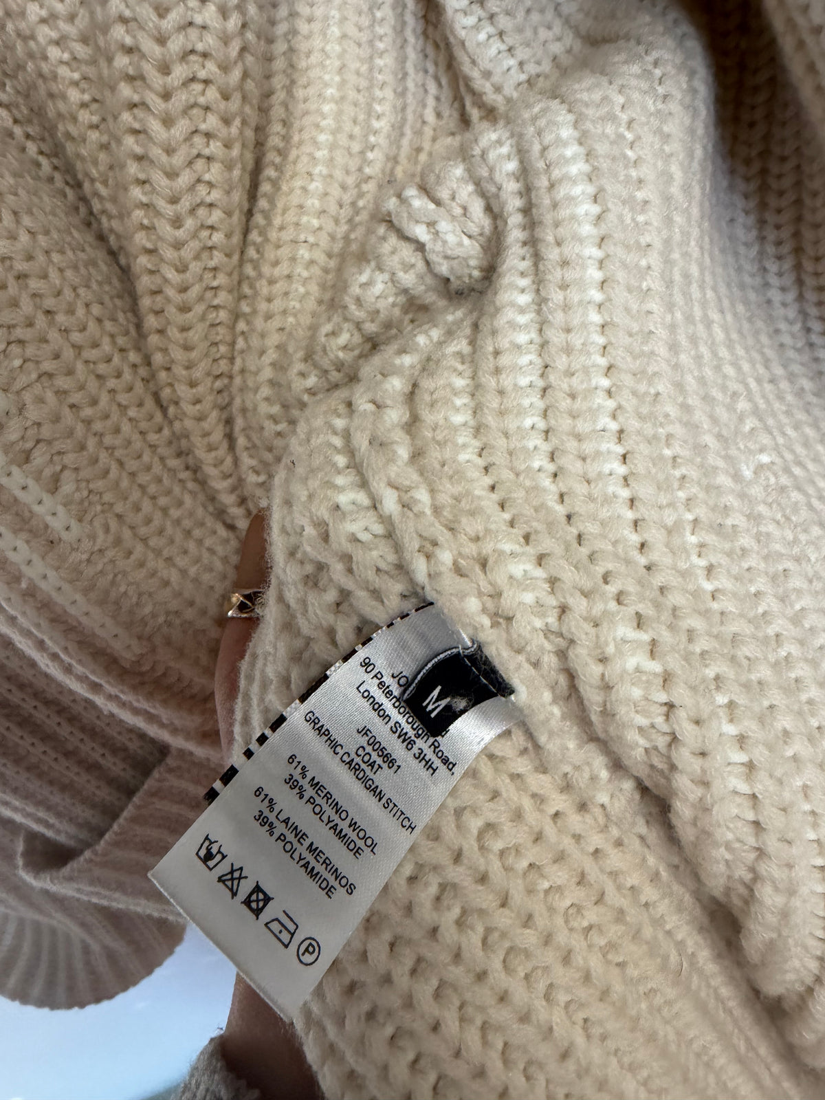 Preloved Joseph Belted Coat Size M (Relaxed fit) Cream