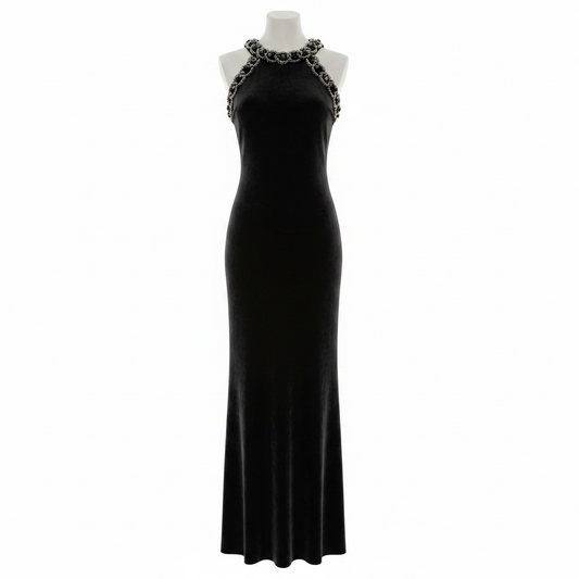 Preloved, Black Nataliya Couture Ballgown, Size 10 (8-10)