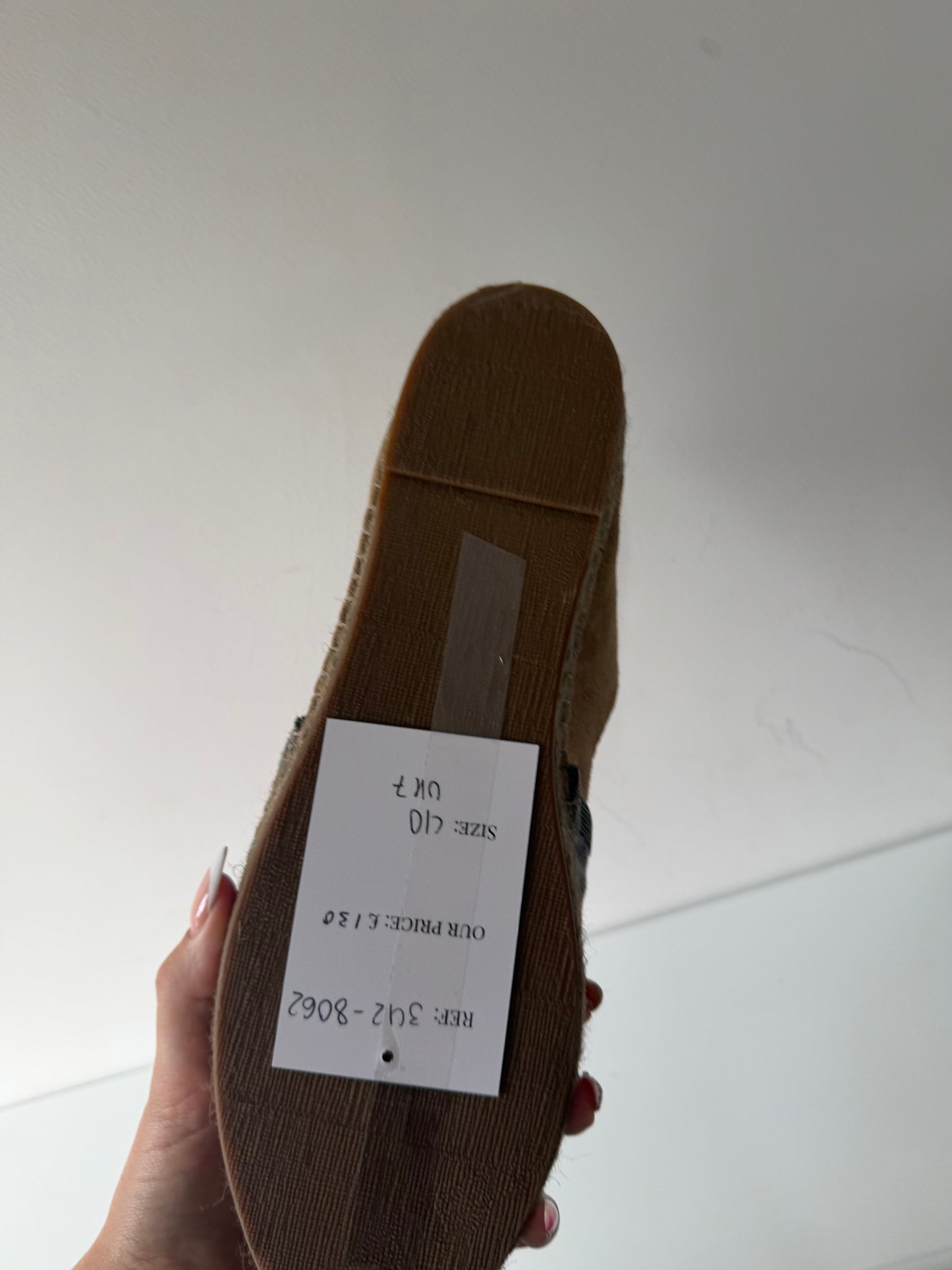 Preloved, Beige/Grey Brunello Cucinelli Espadrilles, Size 40-UK 7
