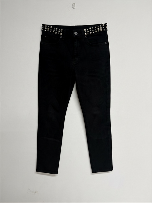 BNWT The Kooples Studded Jeans Size UK 8 Black