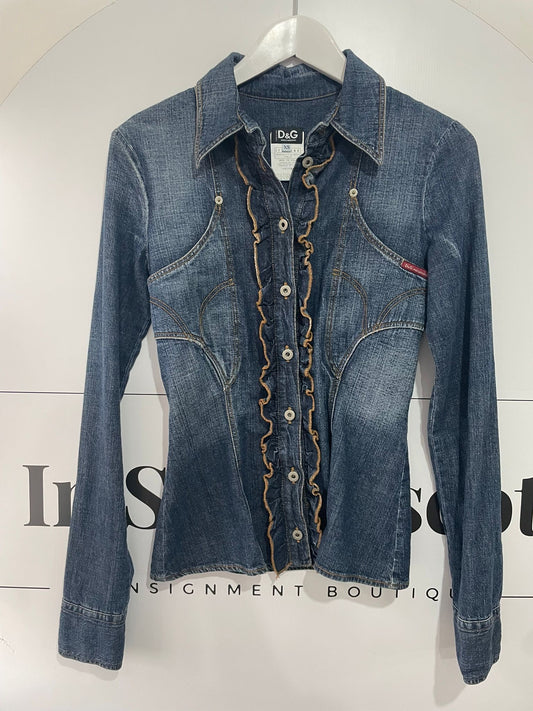 Blue D&G Denim Jacket, XXS