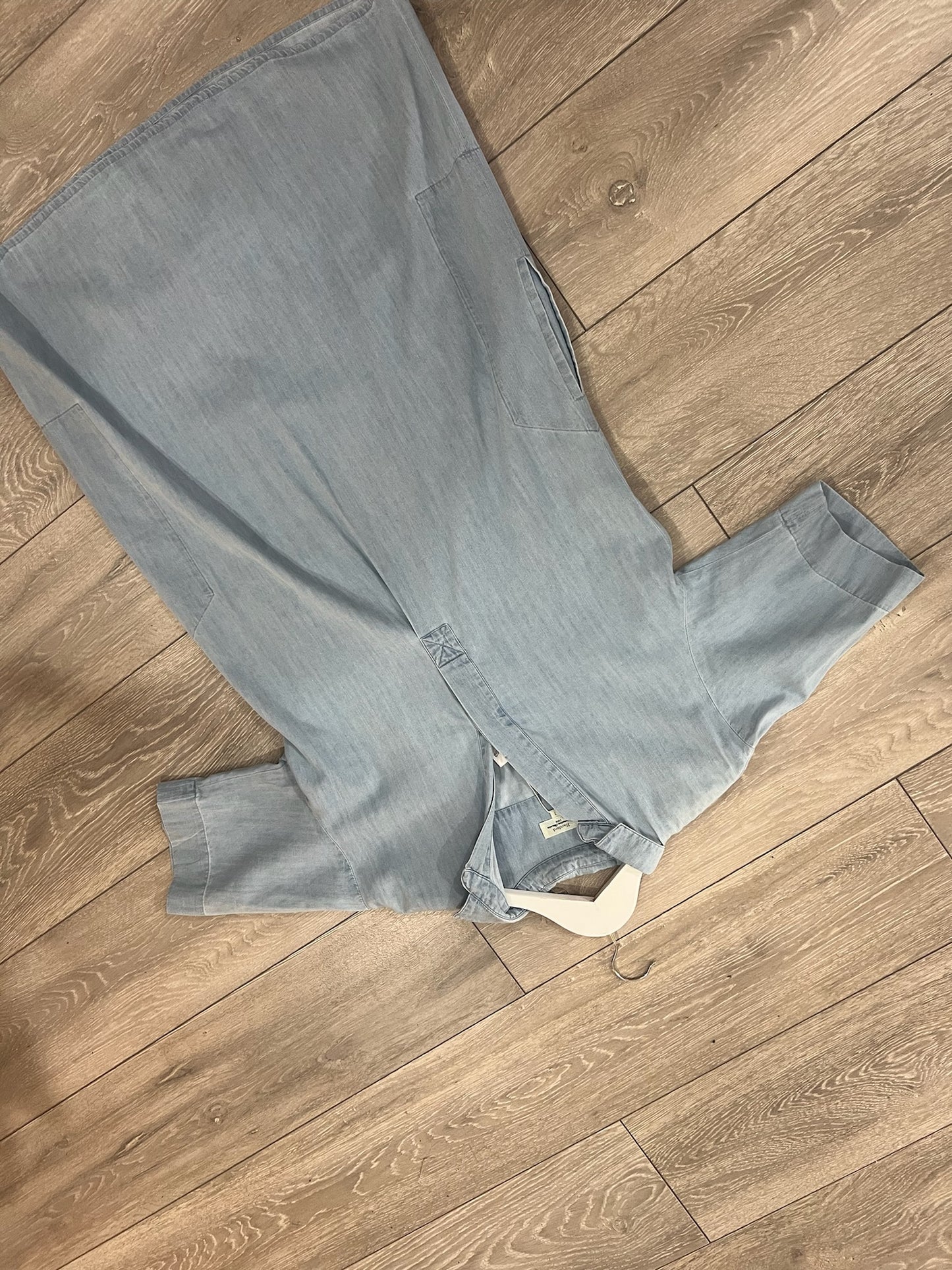 Denim Light Blue Hartford Cotton Shift Dress, Pre-owned, Fits size 12