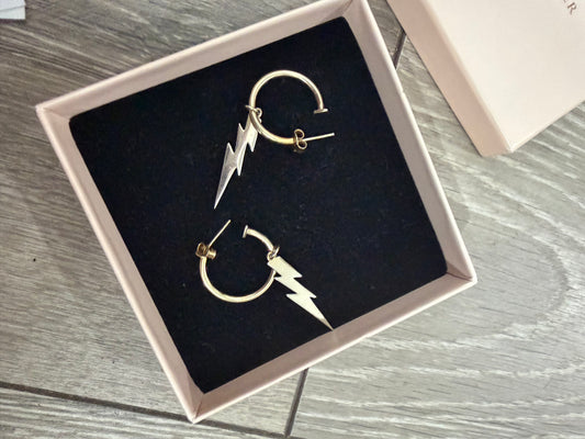 Gold Vermeil Lightning Earrings