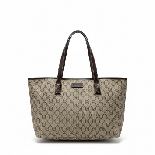 Pre-owned, Monogram CC Canvas Gucci Tote Handbag