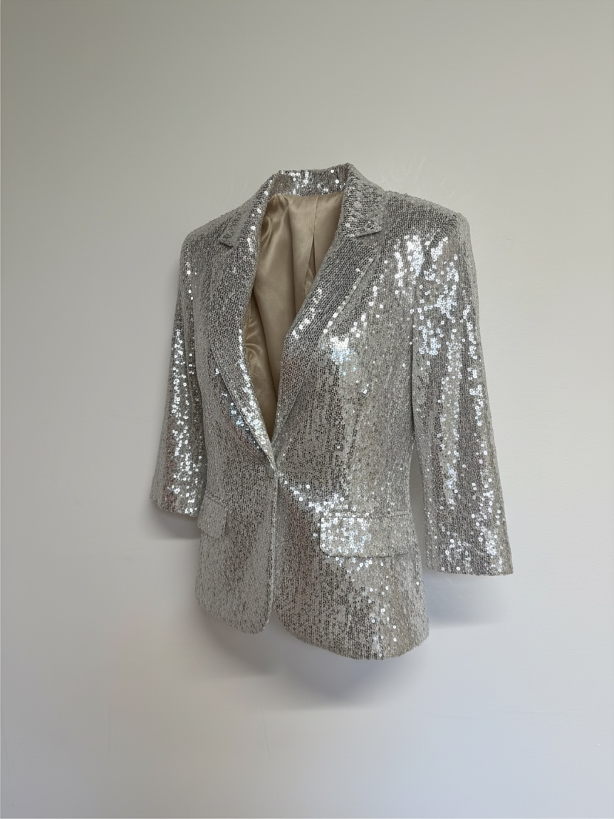 Preloved Rare Blazer Size Small Gold diamantés