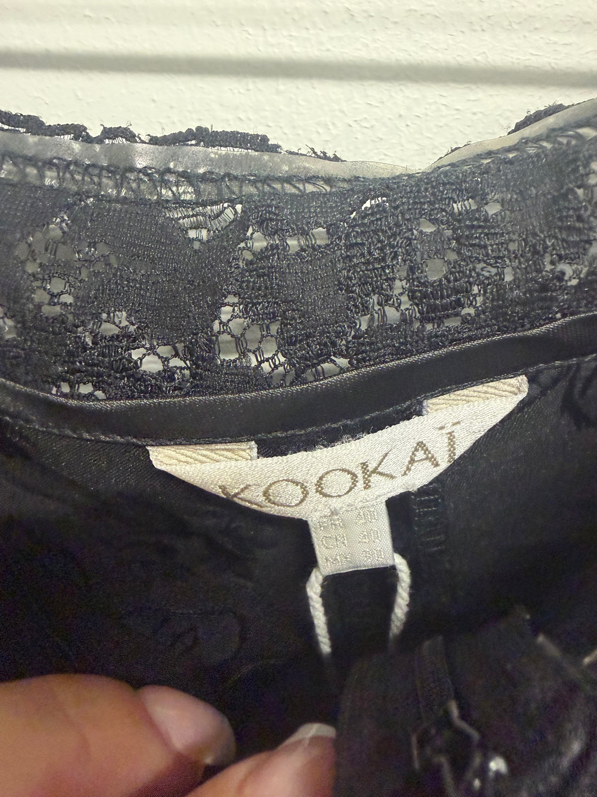 Preloved Kookai Trousers Size 40 Black Floral