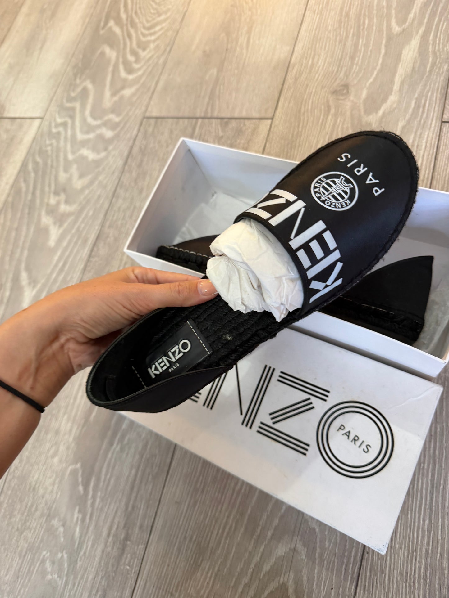 Preloved, Black Kenzo Espadrilles, Size 39 - UK 6