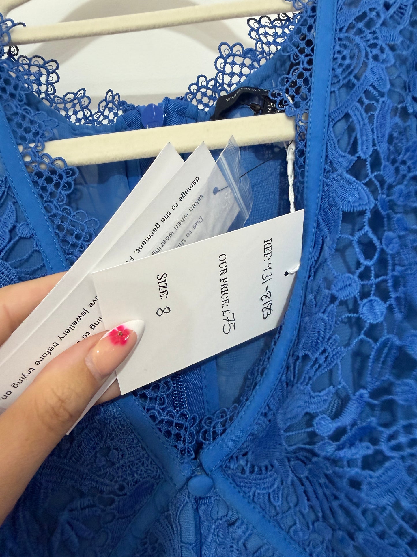 Preloved blue French Connection Dress, Size 8