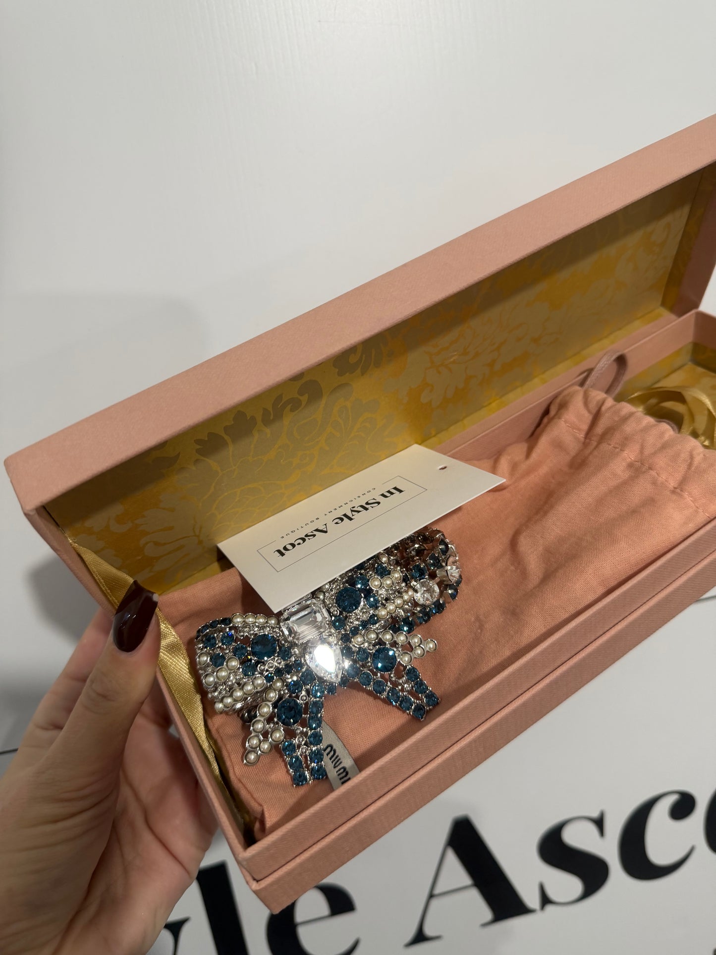 Silver with blue gems Miu miu Bracelet