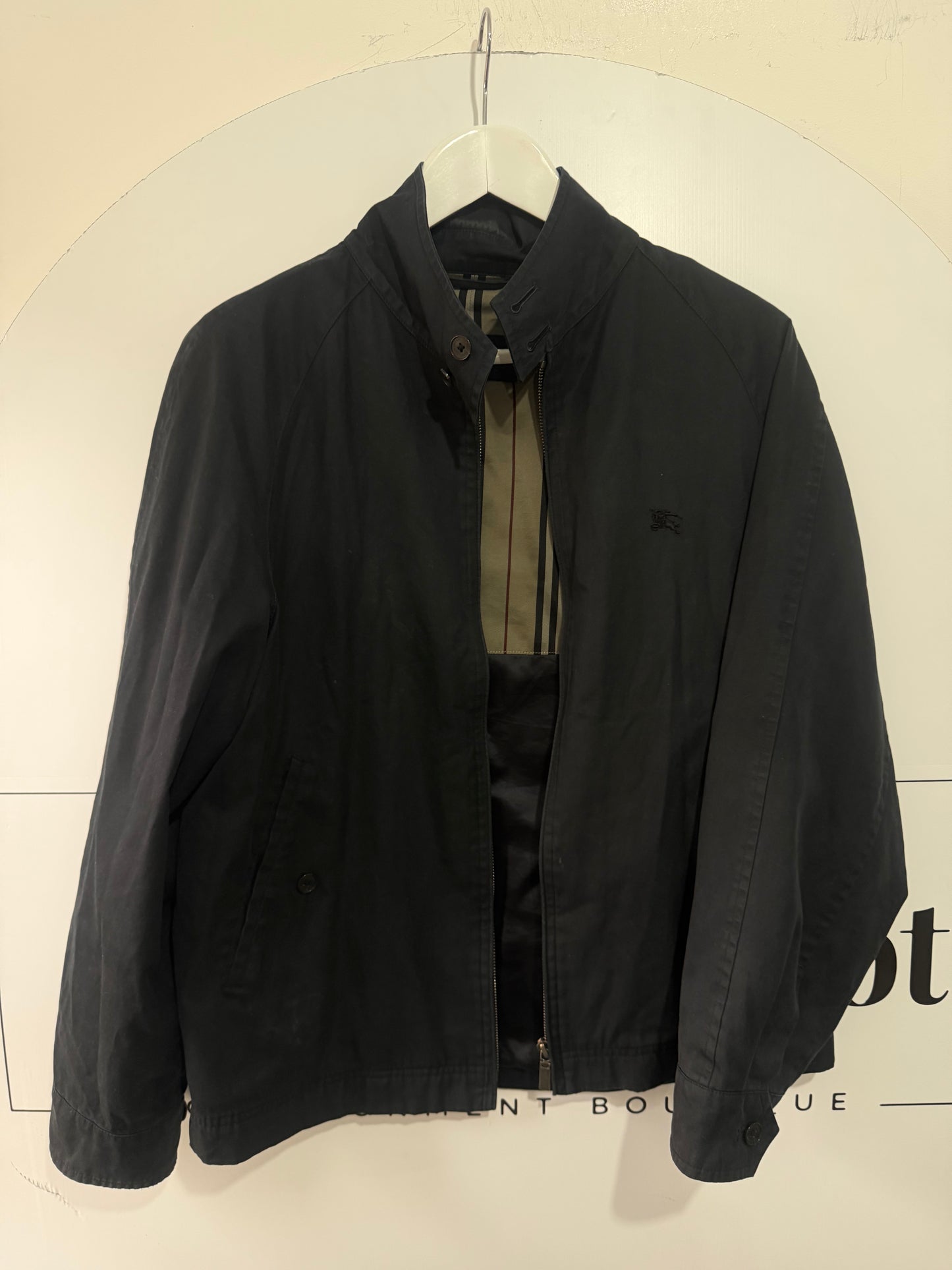 Black Burberry Jacket, Size M