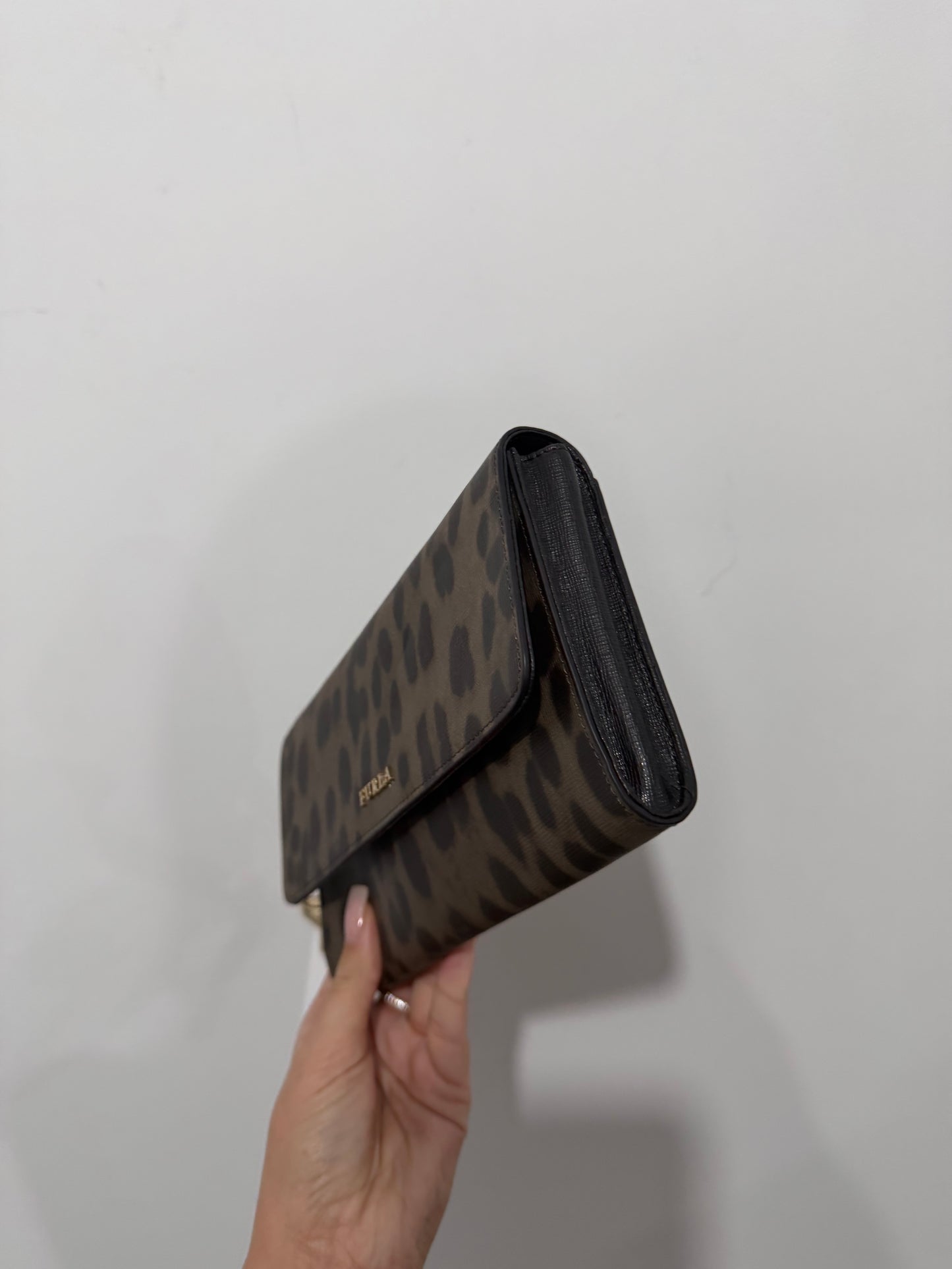 Pre-owned Leopard and Studded Furla Crossbody Bag