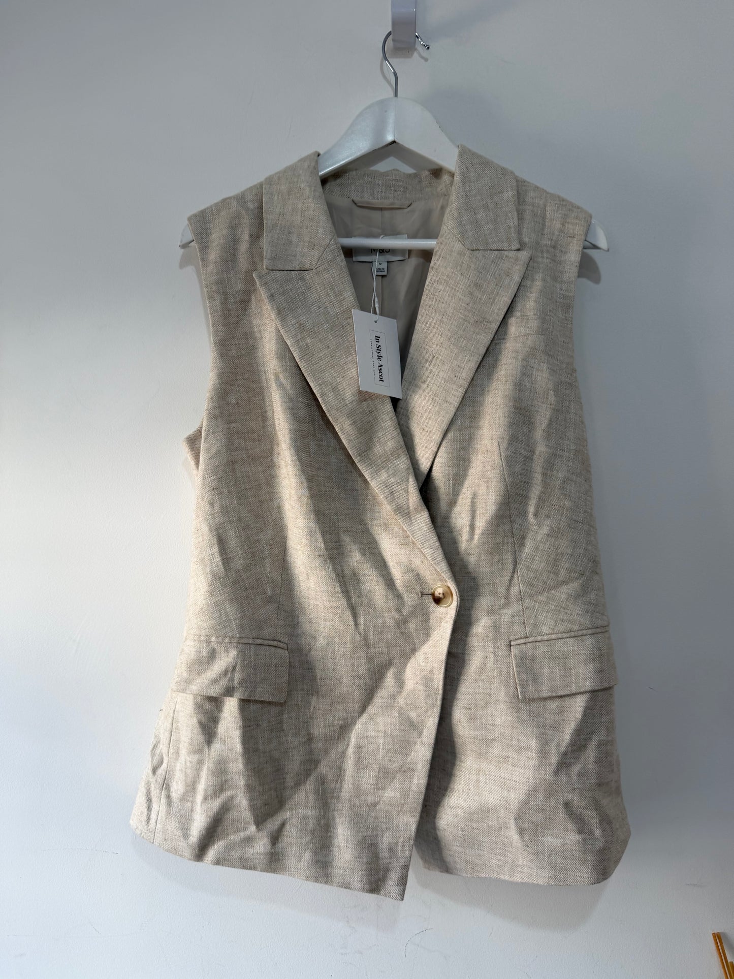 Preloved Beige M&S Waistcoat, 12