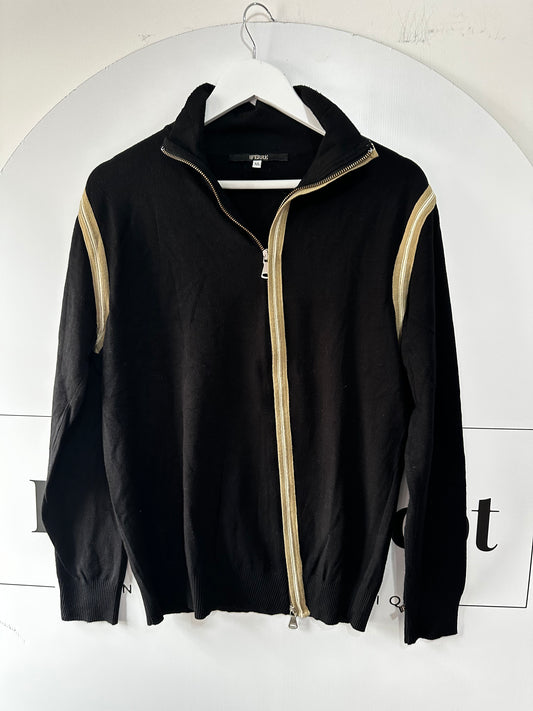 Black Ferre Men’s Zip-up Hoodie, XL