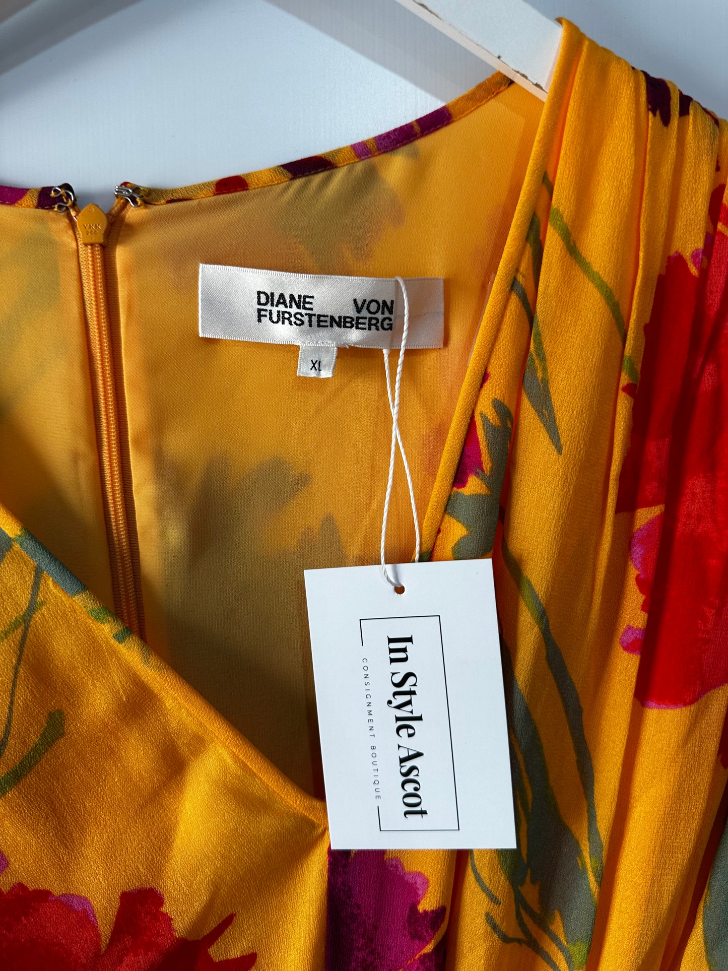 Orange DVF Dress, XL