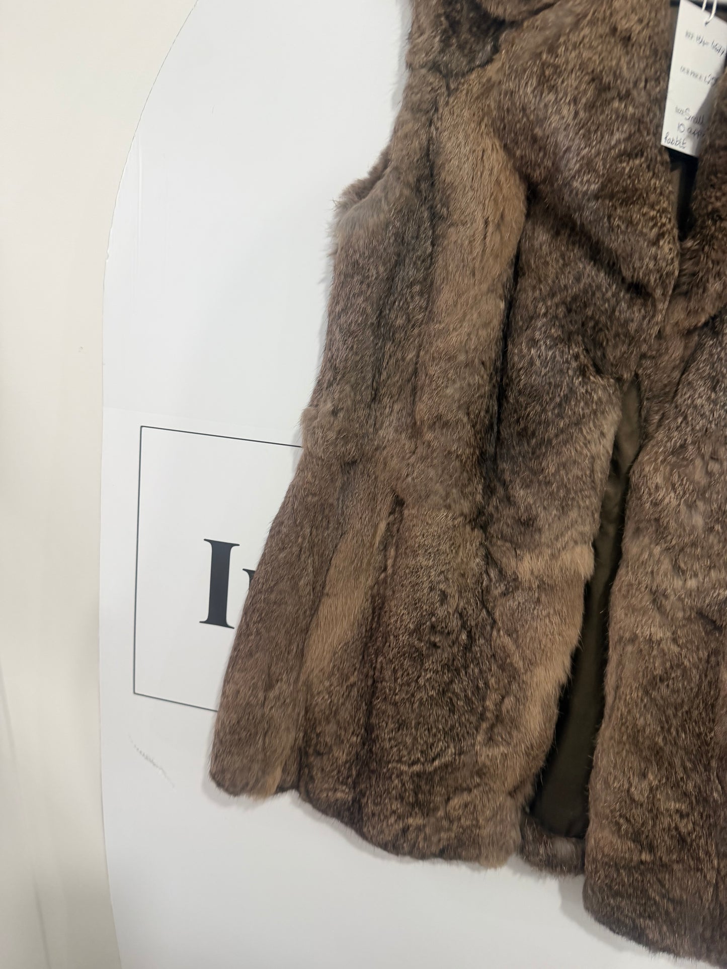 Independent Brand Rabbit Fur  Gilet, Size S (10)