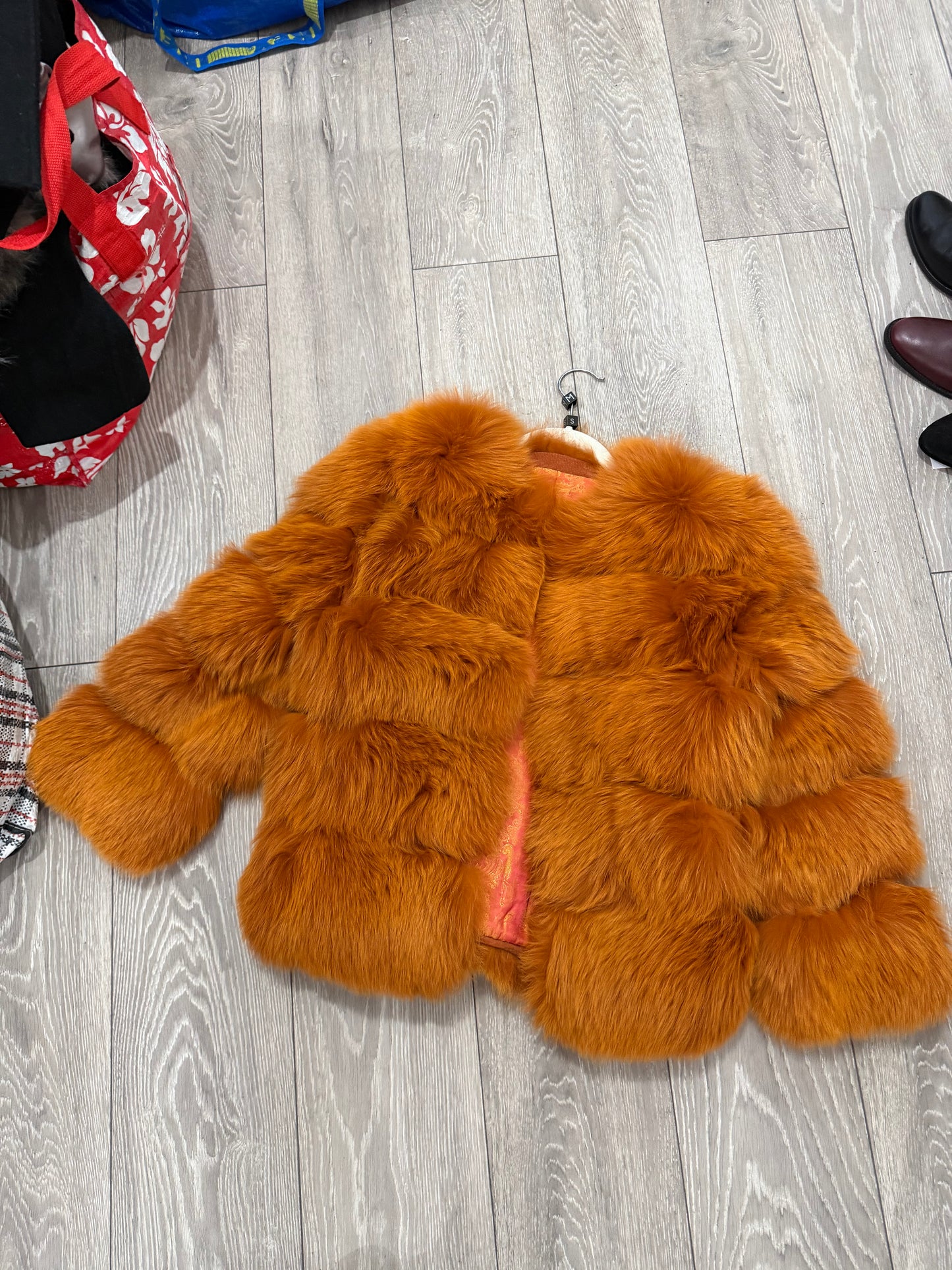 Orange Boutique Fur Coat, Size 8-10