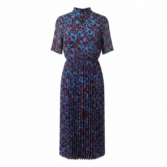 Pre-owned Blue/Red Whistles Dress, UK 10