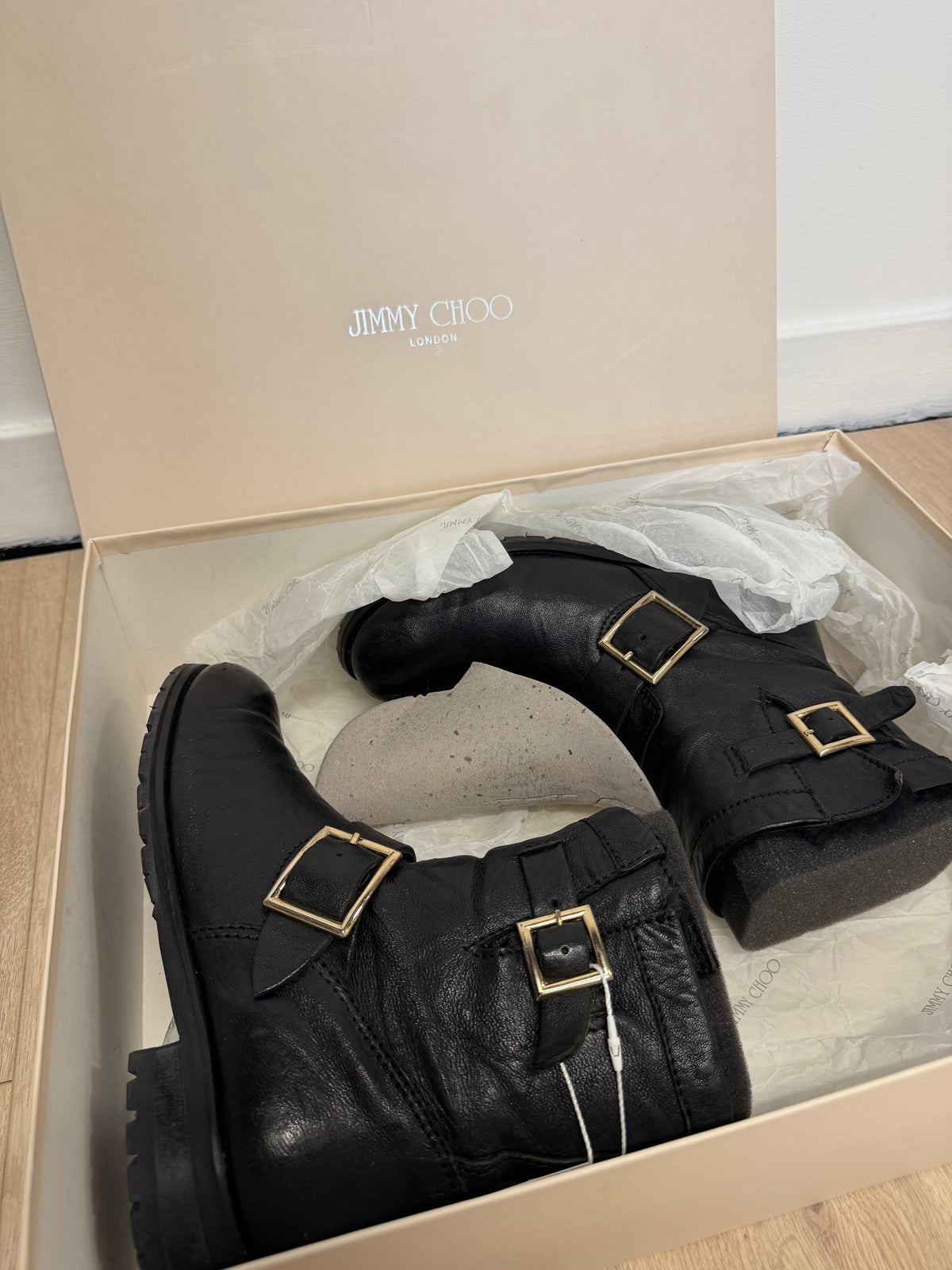 Preloved Jimmy Choo Boots Size 4.5 Black