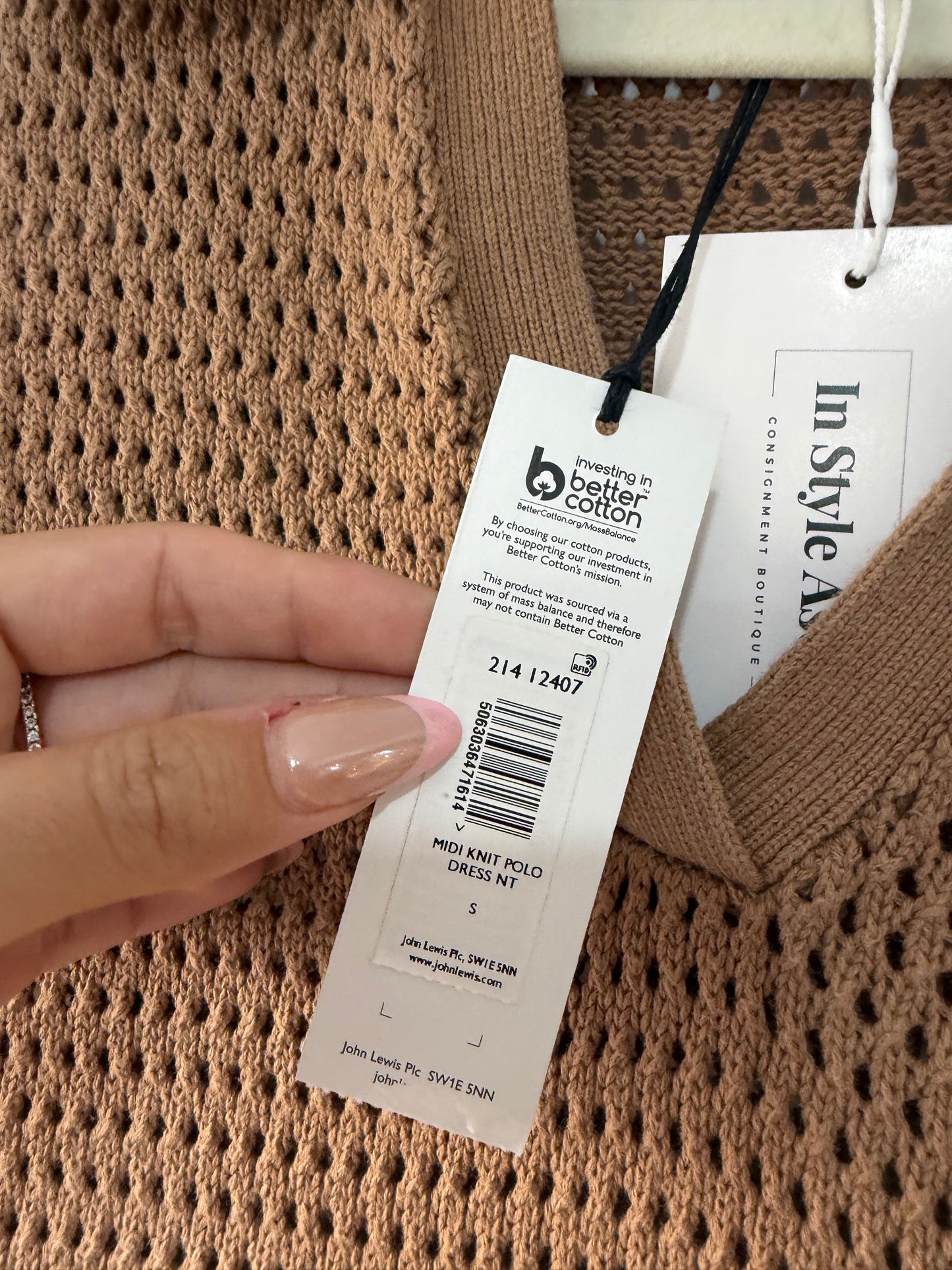 Preloved John Lewis Dress Size 12 Beige