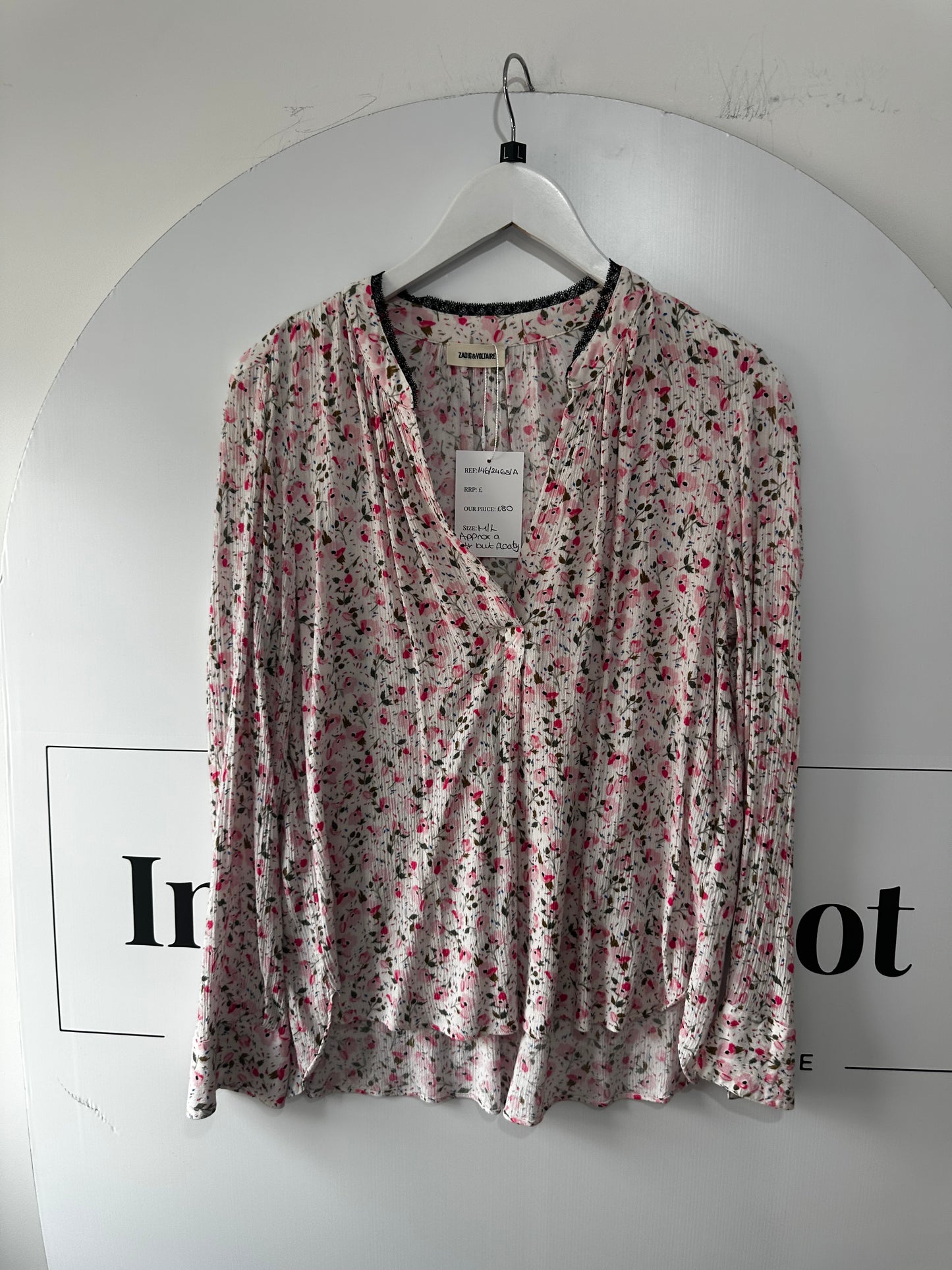 Floral Zadig & Voltaire Blouse, Size M/L