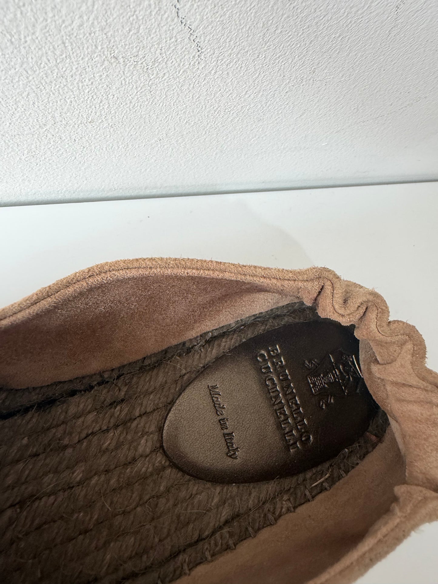 Preloved, Beige/Grey Brunello Cucinelli Espadrilles, Size 40-UK 7