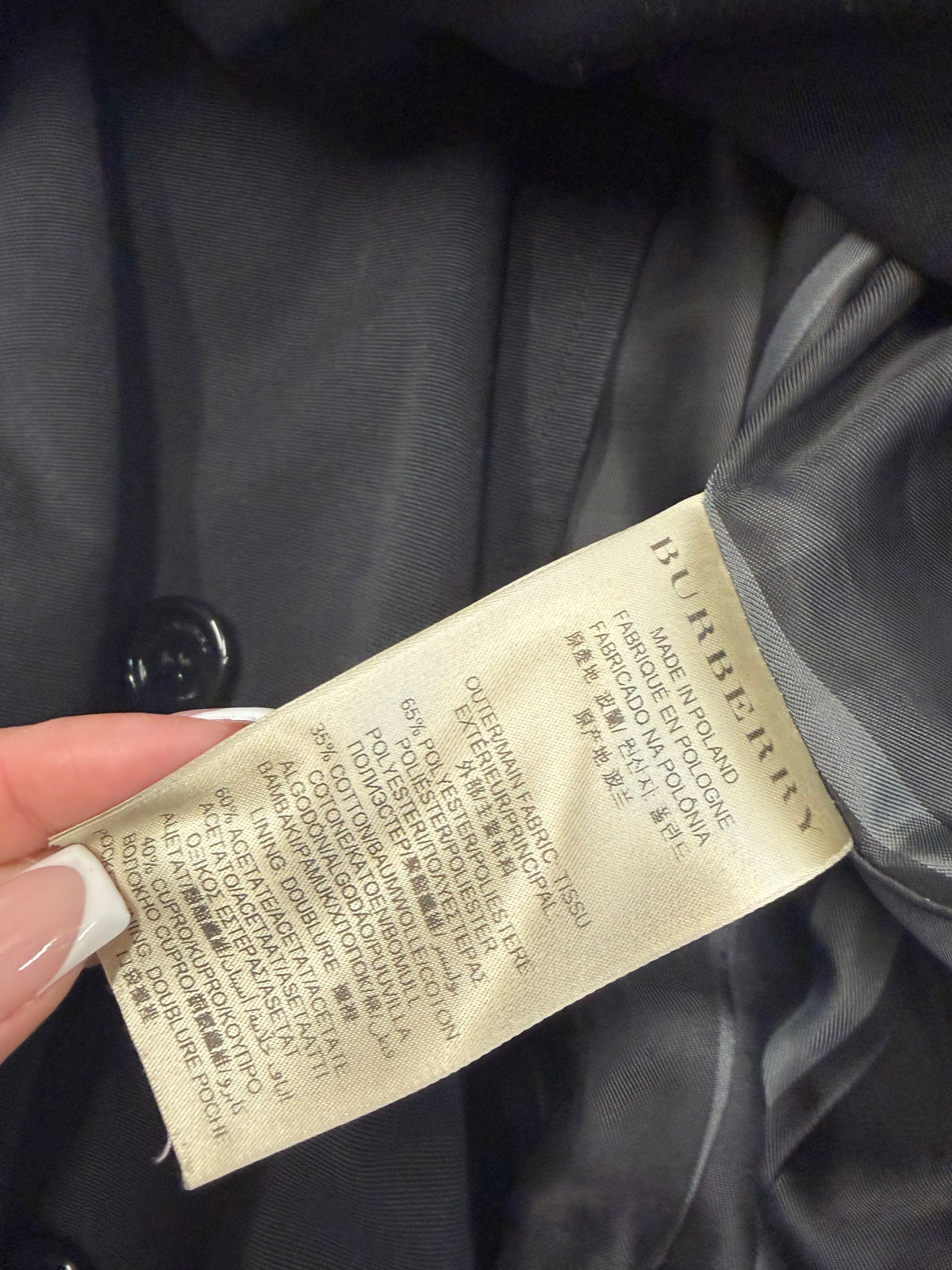 Preloved Burberry Trench Coat Uk 8 Black