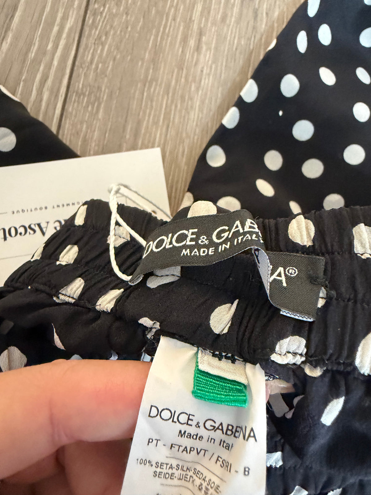 Preloved Dolce & Gabbana Trousers Size 12 Polka Dot