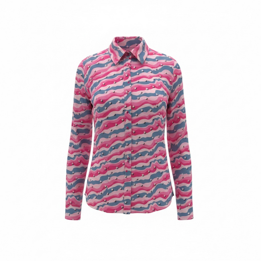 Pre-Loved Pattern Pink Primrose Park Blouse, L