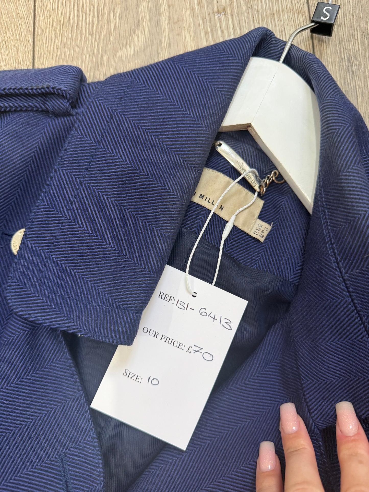 Navy Karen Millen Coat, Size 10