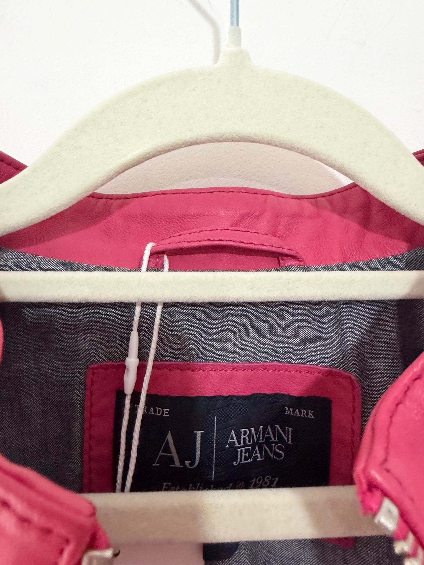 Preloved Pink Armani Jeans Jacket, 10