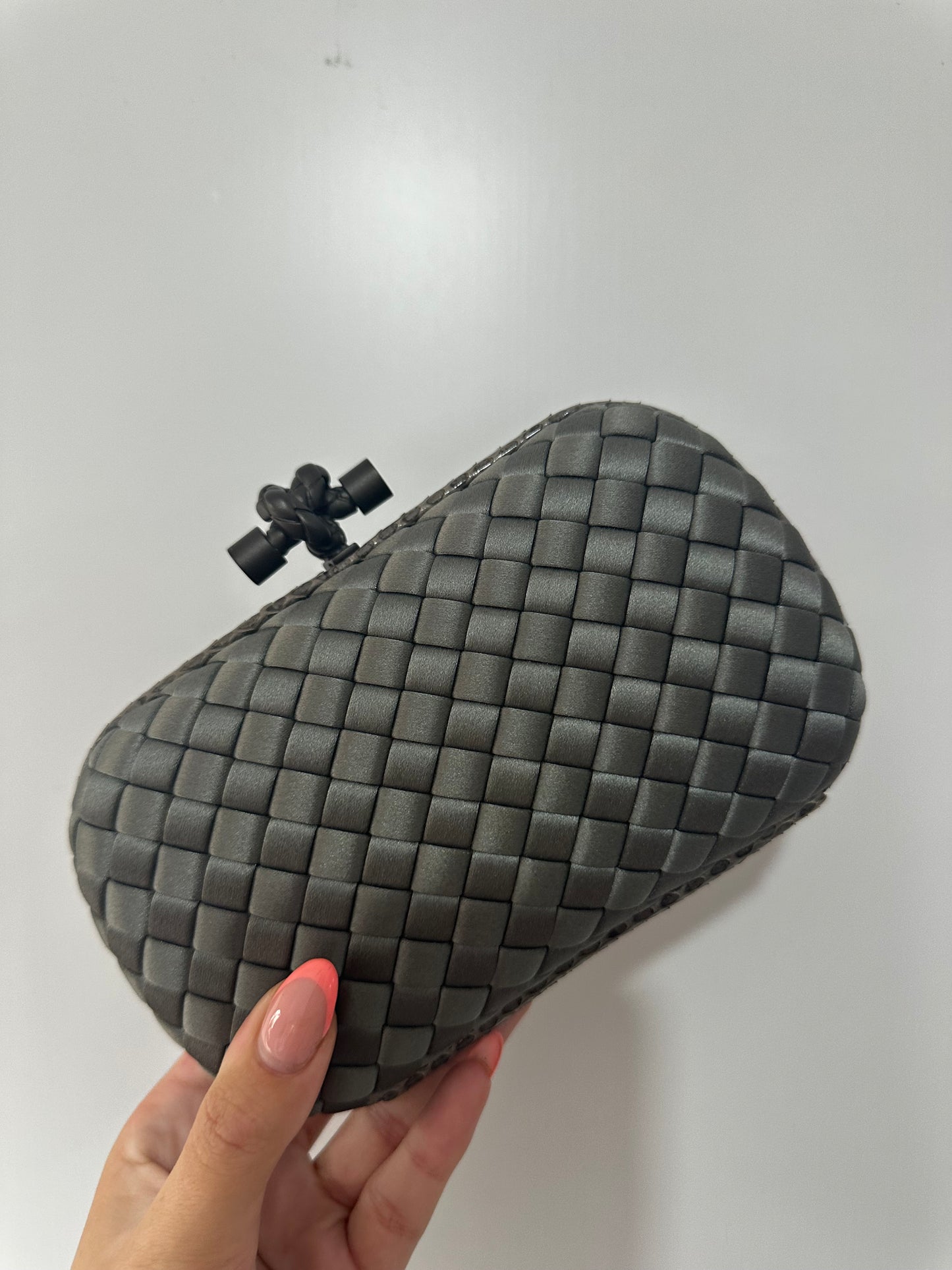 Exotic Silver Bottega Veneta Clutch, Small
