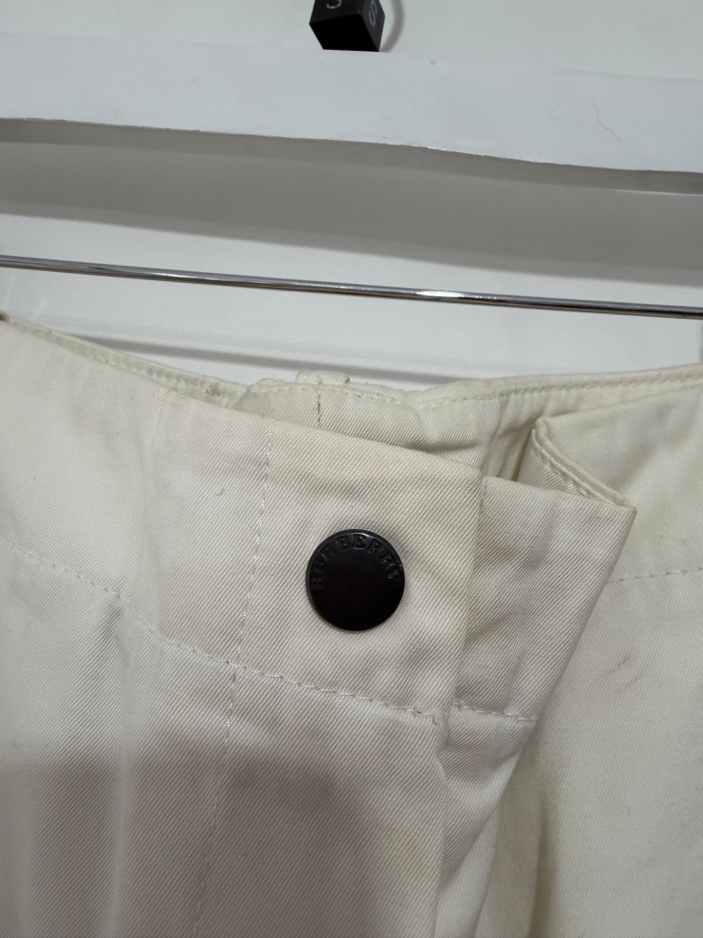 Cream Burberry cargo trousers, Small