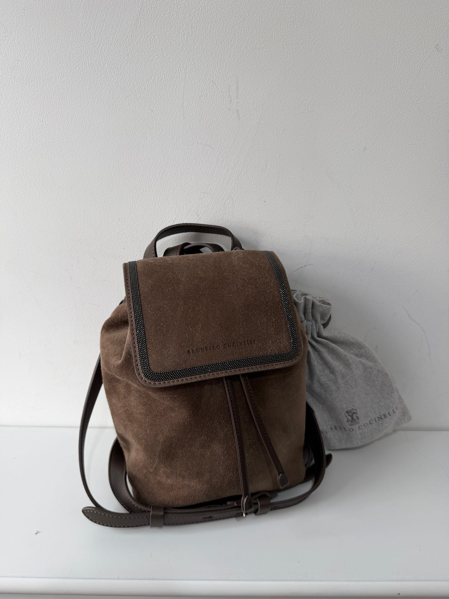 Preloved Brand New Brunello Cucinelli Small Backpack Brown