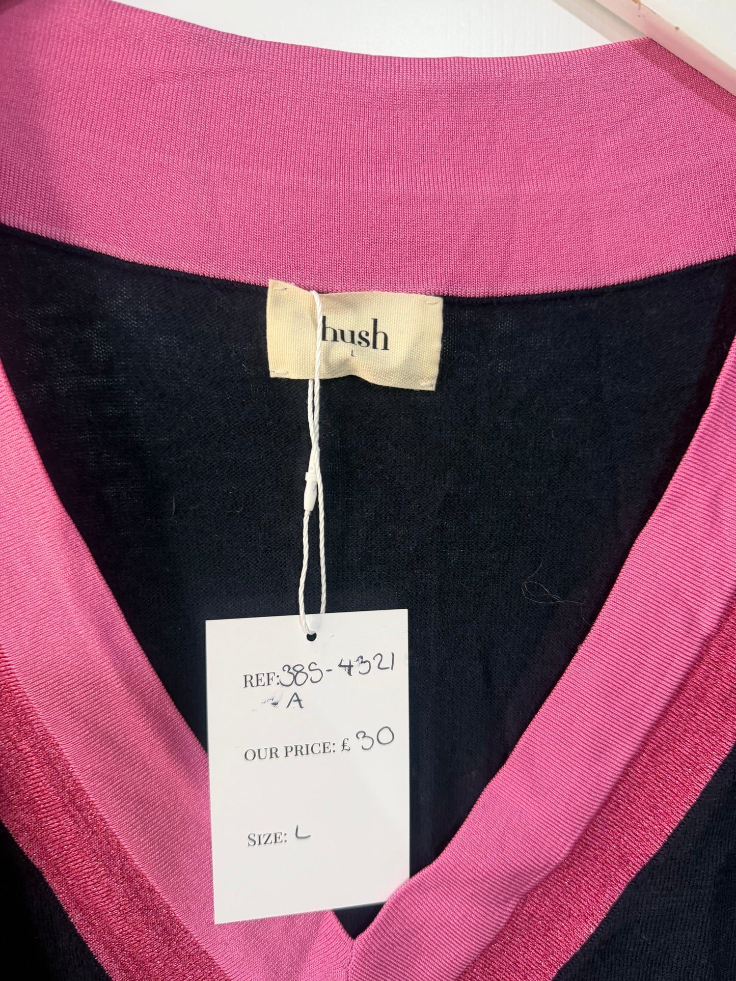 Navy & Pink hush Jumper, L