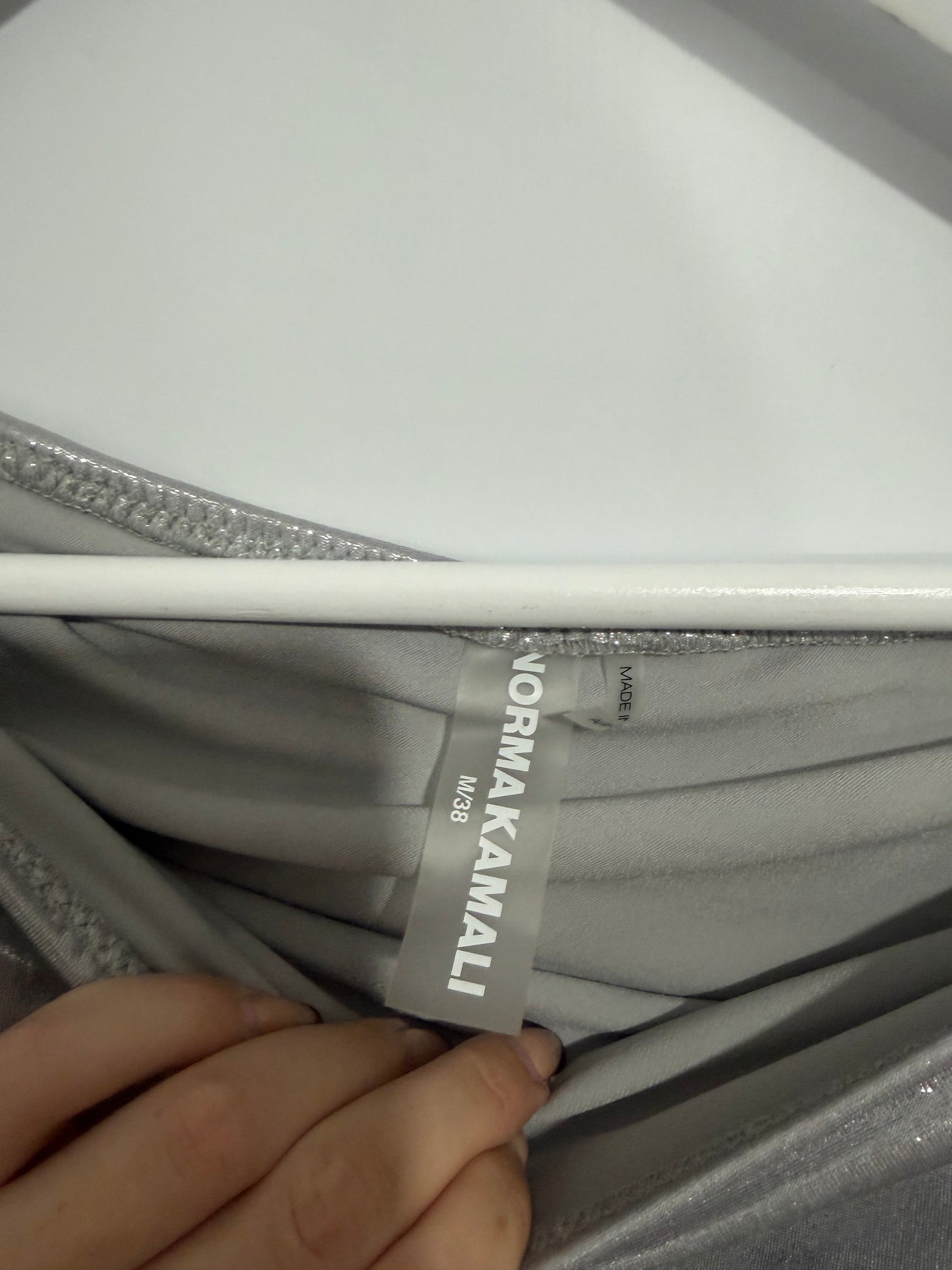 Silver Norma Kamali Dress, Size 10 (38)