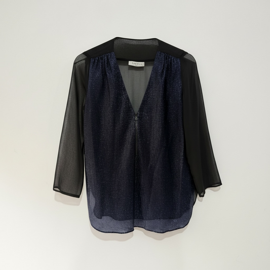 Pre-owned Black Sandro Top, Medium