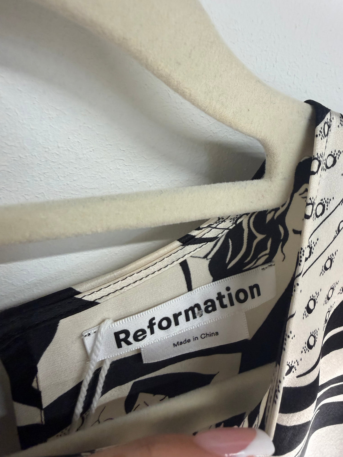 Preloved Reformation Dress Size 10 Black and White