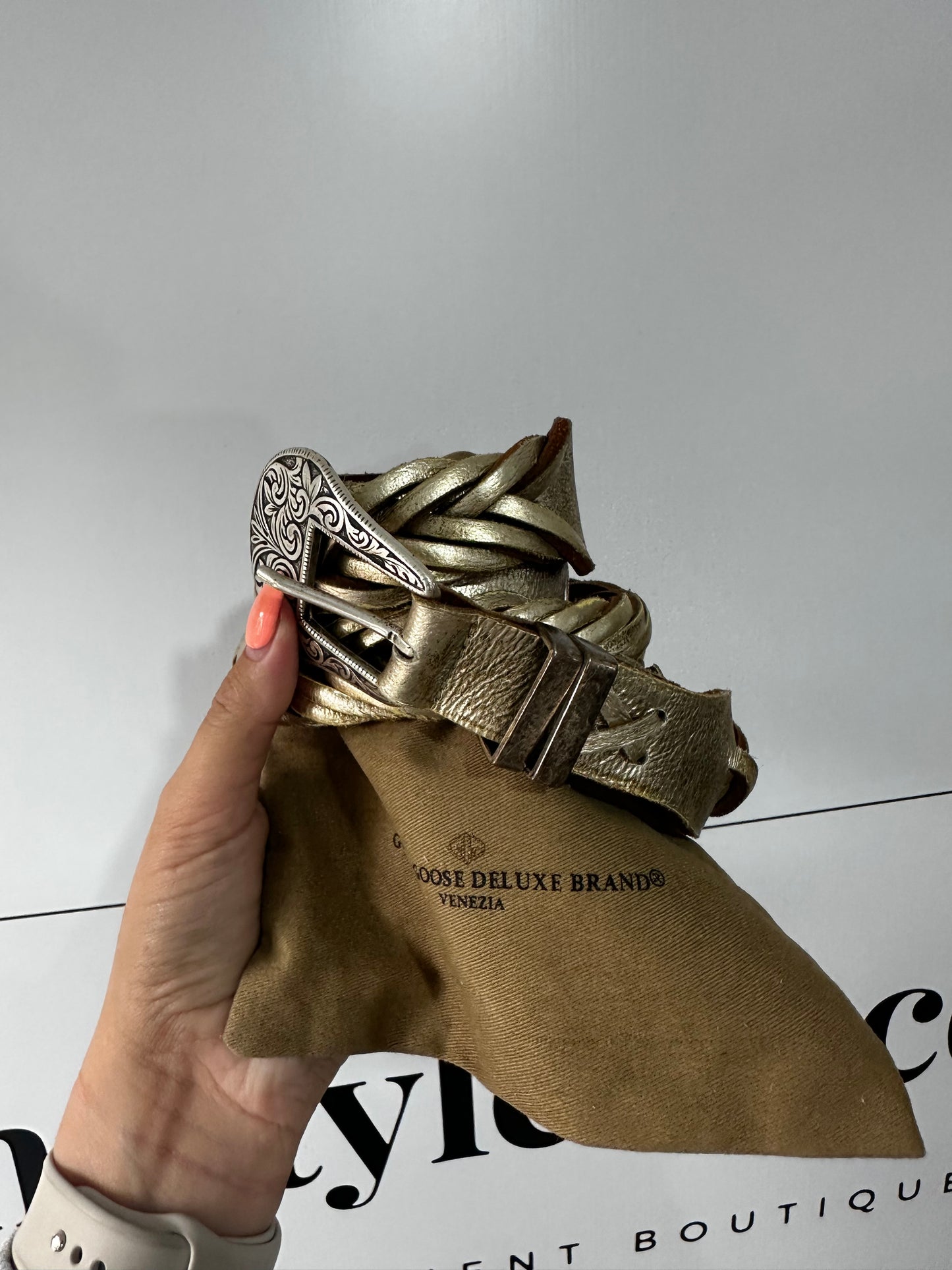 Gold Golden Goose Belt, 90cm