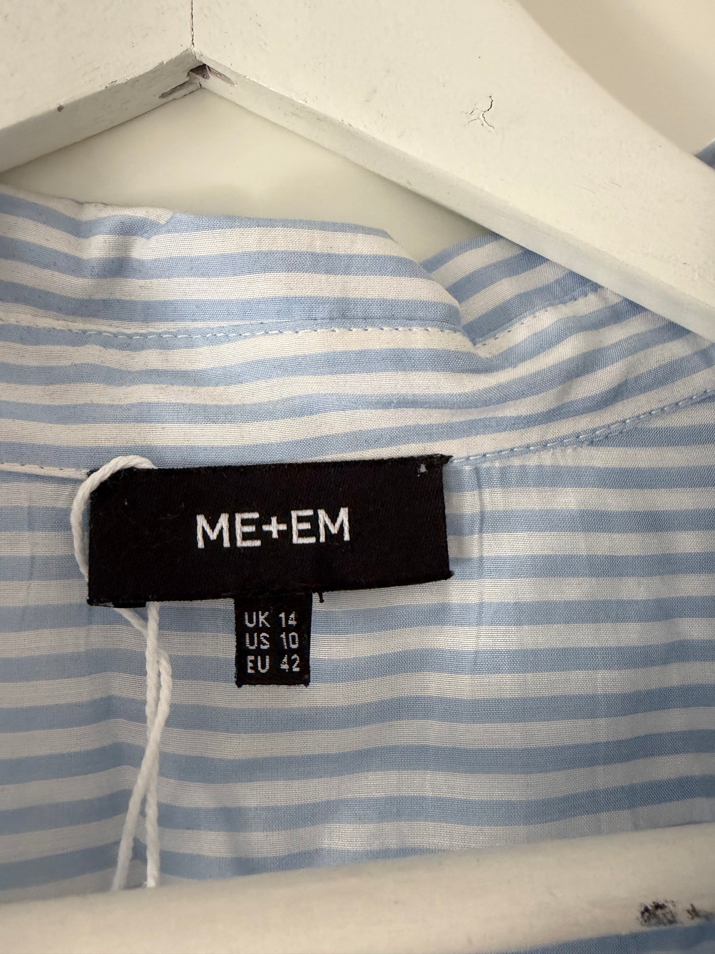 Pre-loved Blue Stripe Me + Em Blouse, 14