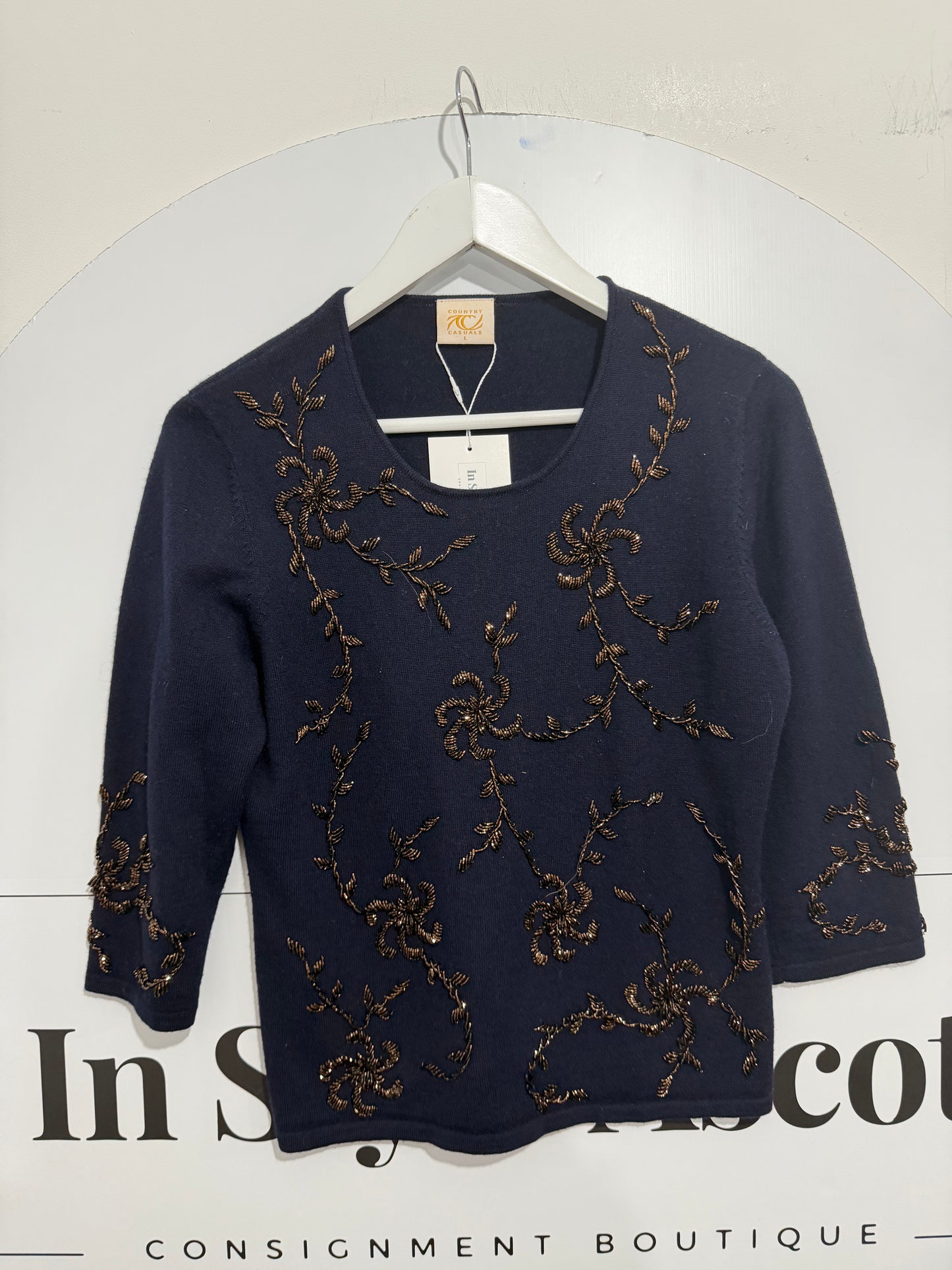 Navy Country Casuals  Jumper, Size S