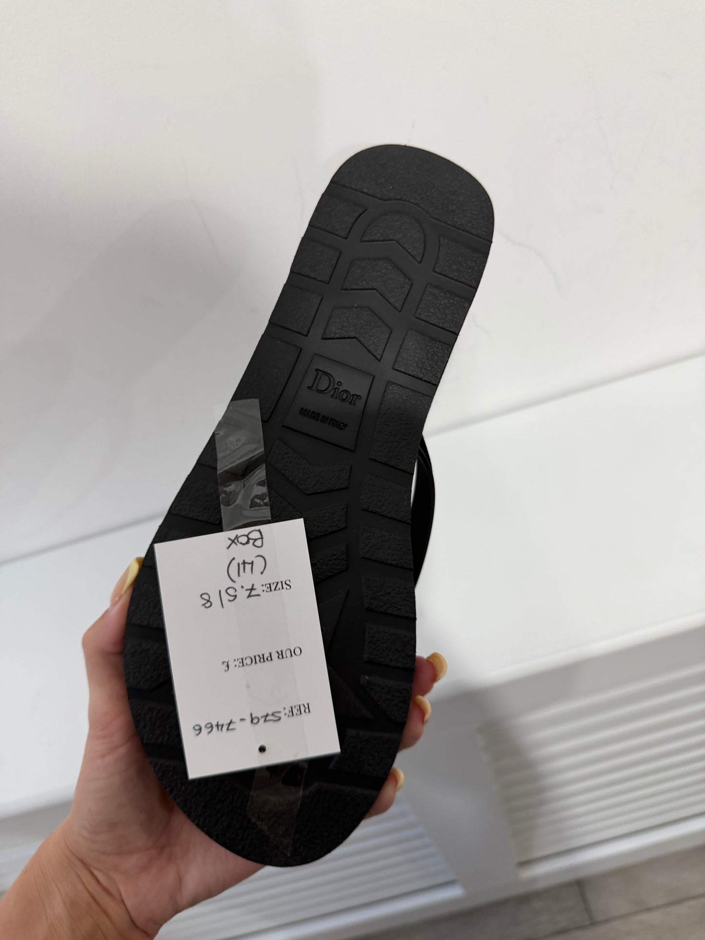 Pre-owned, NEW, Black Christian Dior Sandals, Size 41 (UK 7.5/8)