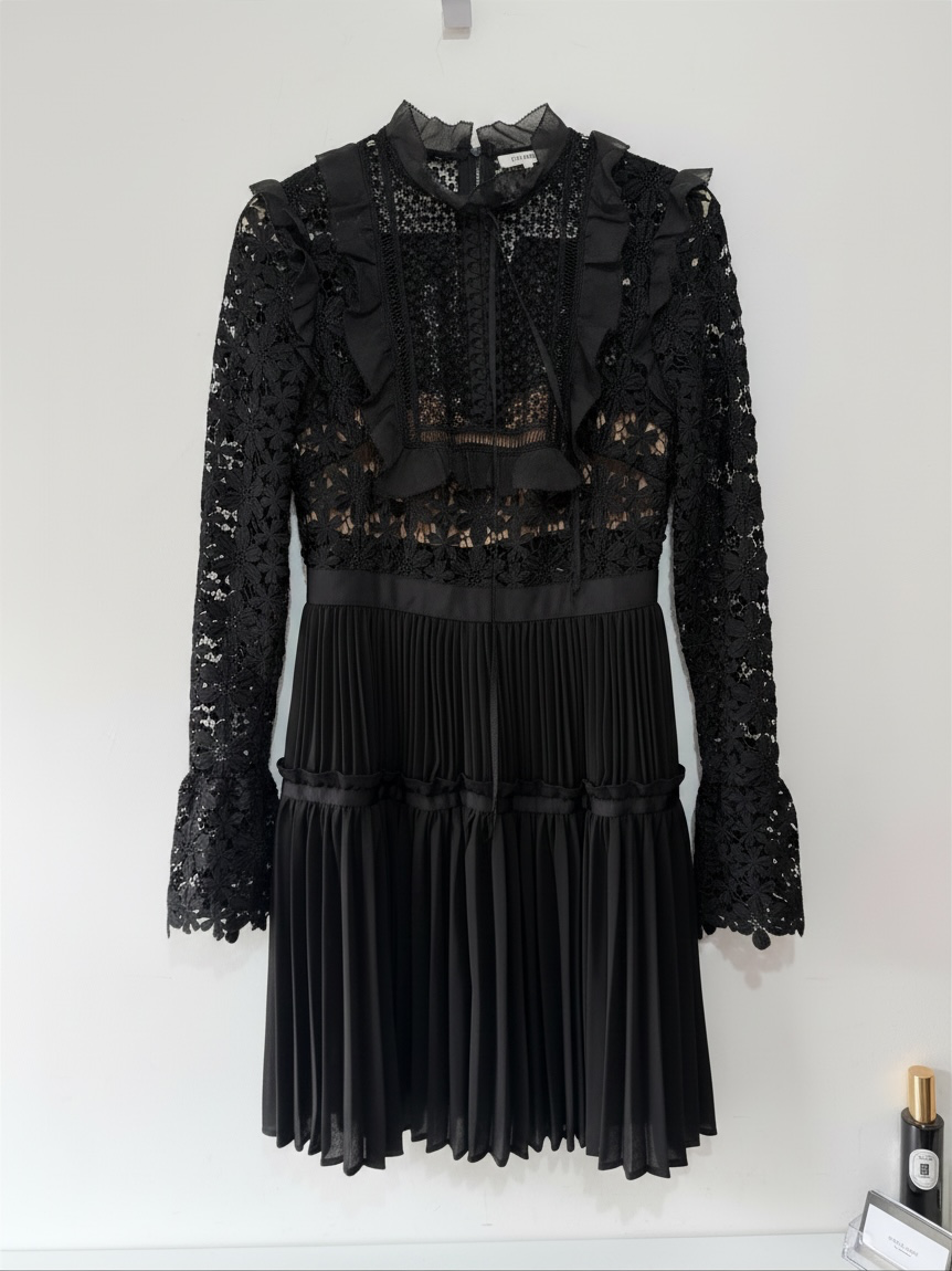 Preloved Self-Portrait Dress Size 10 Black