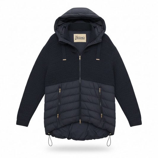 Navy Herno Coat, Large