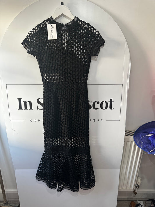 Black Self-Portrait Dress, Small