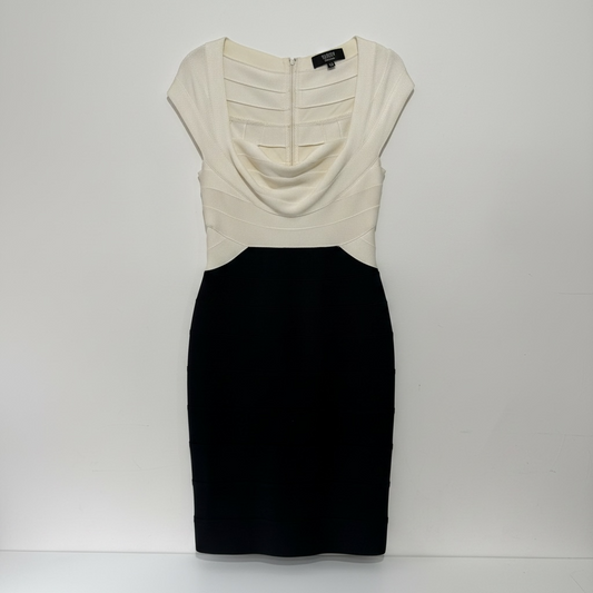 Preloved, White/Black Tadashi Dress, UK 6