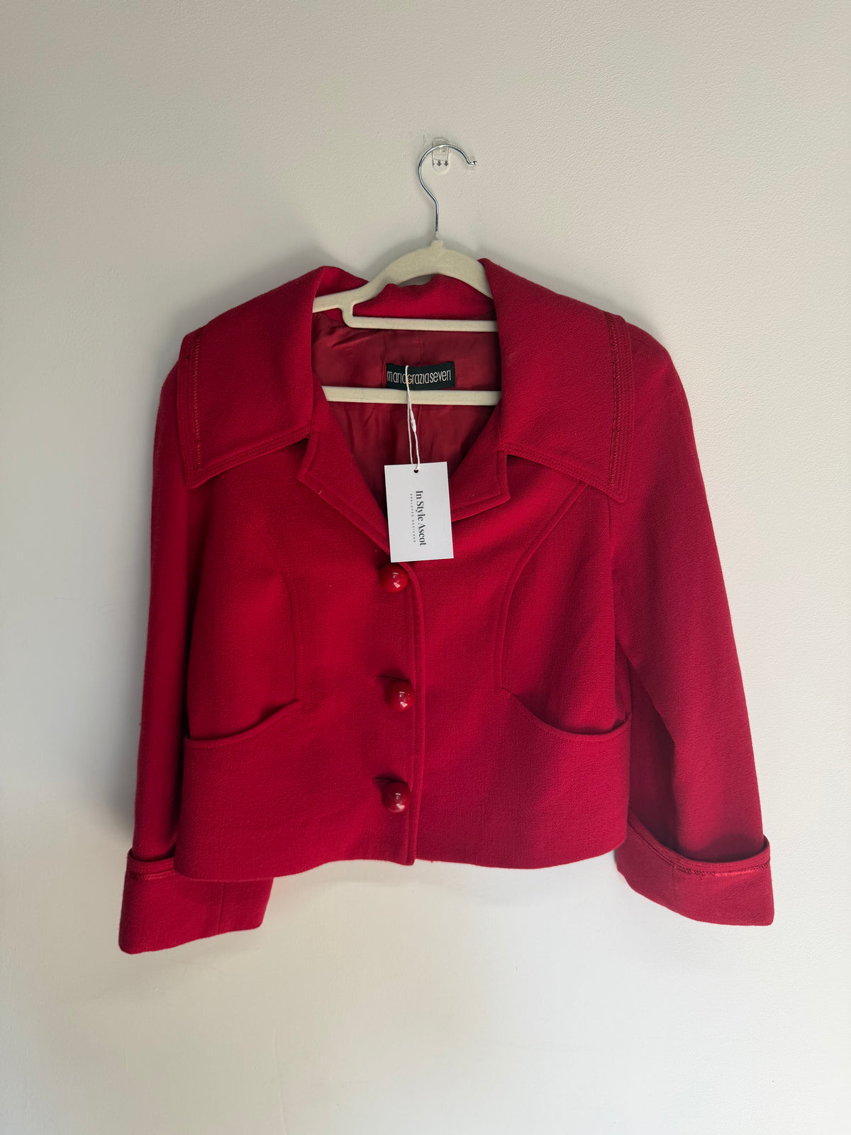 Preloved MariaGraziaSeveri Vintage Jacket Size 10 Red