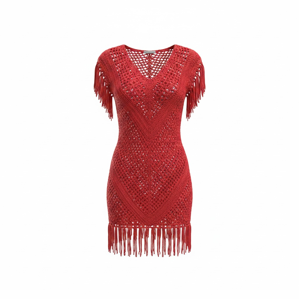 Pre-loved Red Melissa Obabash Cover up, M, BNWT